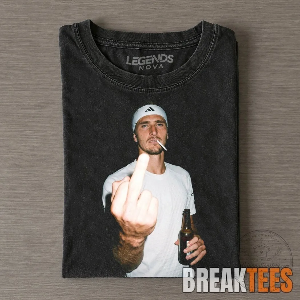 Alexander Zverev Middle Finger Tennis Player Fan Apparel T-Shirt 8 Alexander Zverev Middle Finger Tennis Player Fan Apparel T-Shirt