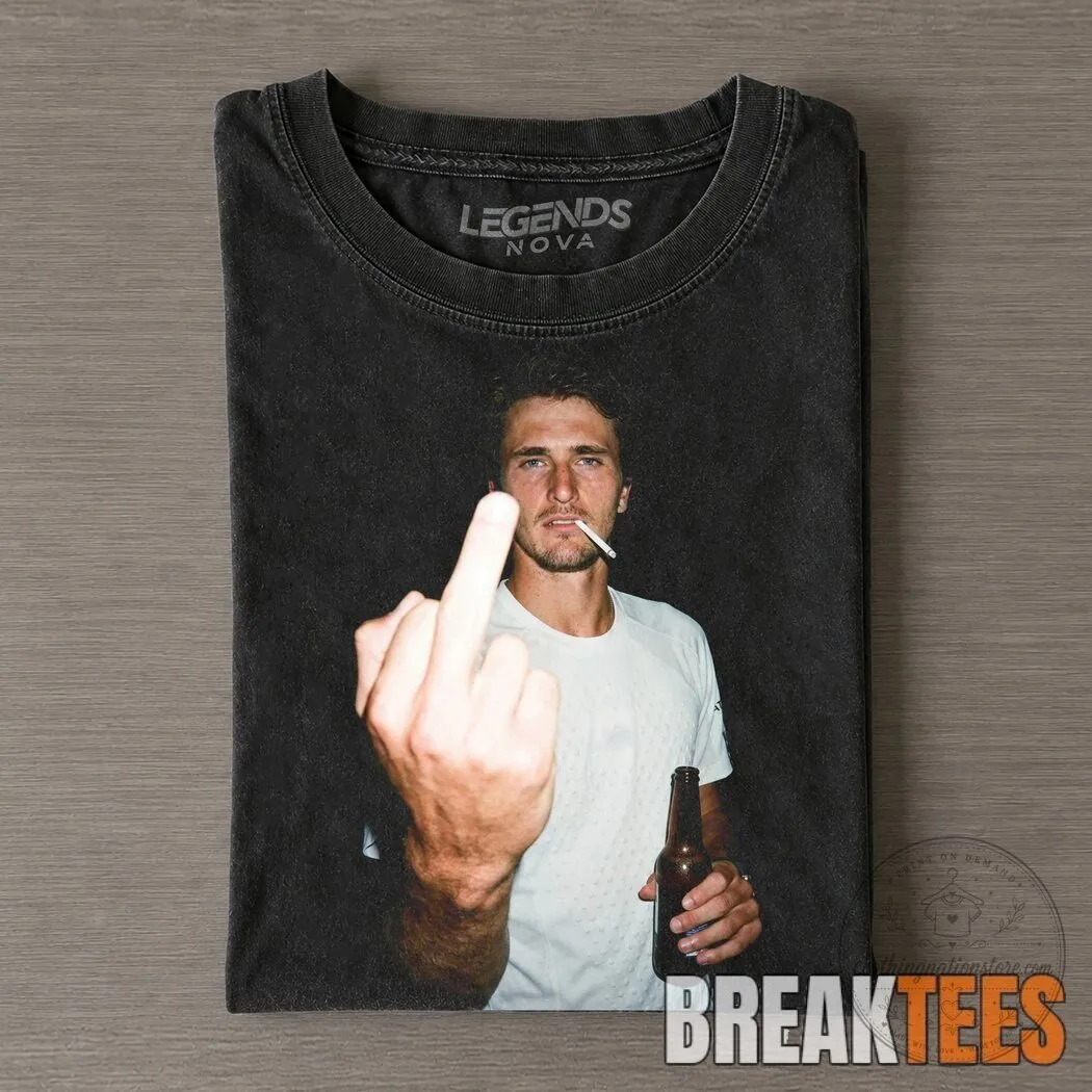 Alexander Zverev Middle Finger Tennis Player Fan Apparel T-Shirt 8 Alexander Zverev Middle Finger Tennis Player Fan Apparel T-Shirt