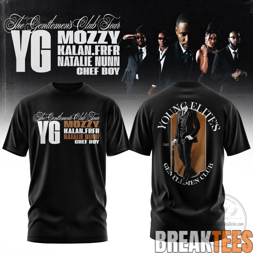 YG The Gentlemen's Club Tour 2026 Concert Music Fan T-Shirt 12 YG The Gentlemen