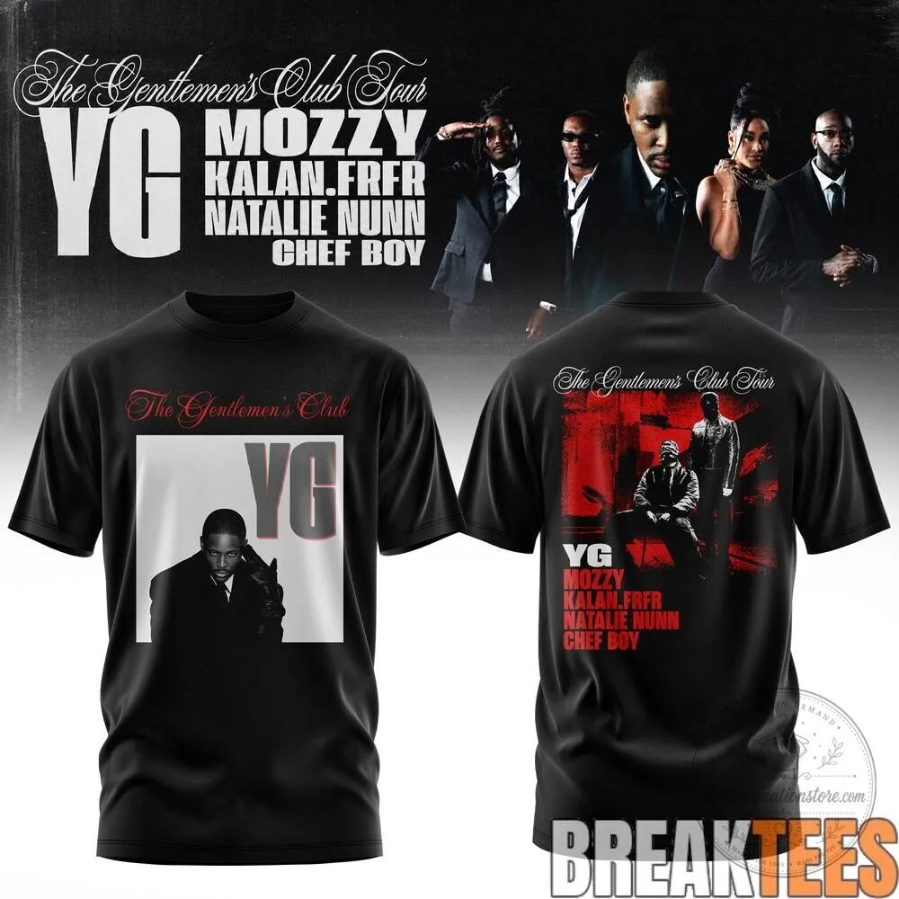 YG The Gentlemen's Club Tour 2026 Concert Music Fan T-Shirt 13 YG The Gentlemen