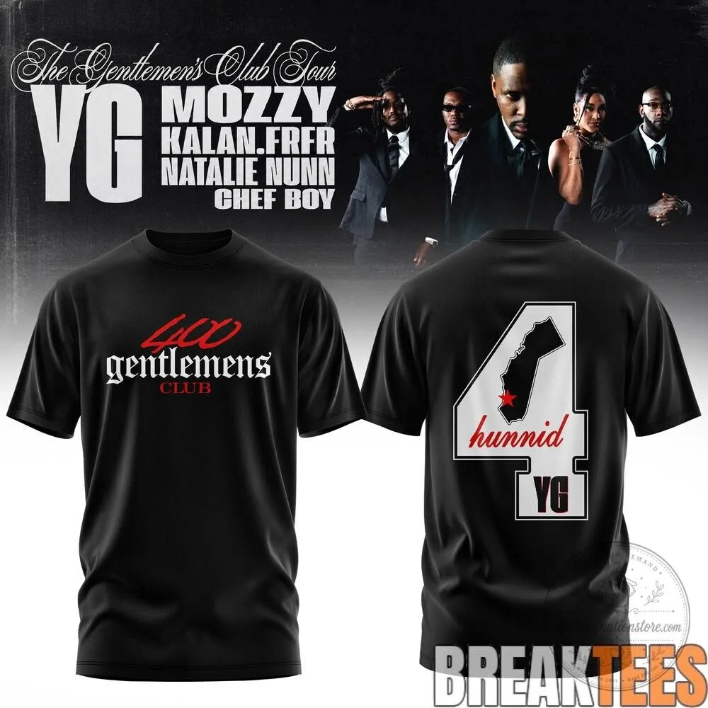 YG The Gentlemen's Club Tour 2026 Concert Music Fan T-Shirt 14 YG The Gentlemen