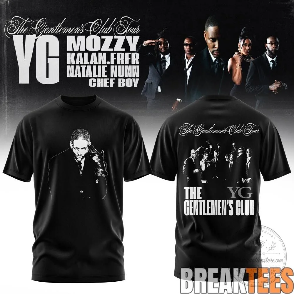 YG The Gentlemen's Club Tour 2026 Concert Music Fan T-Shirt 17 YG The Gentlemen
