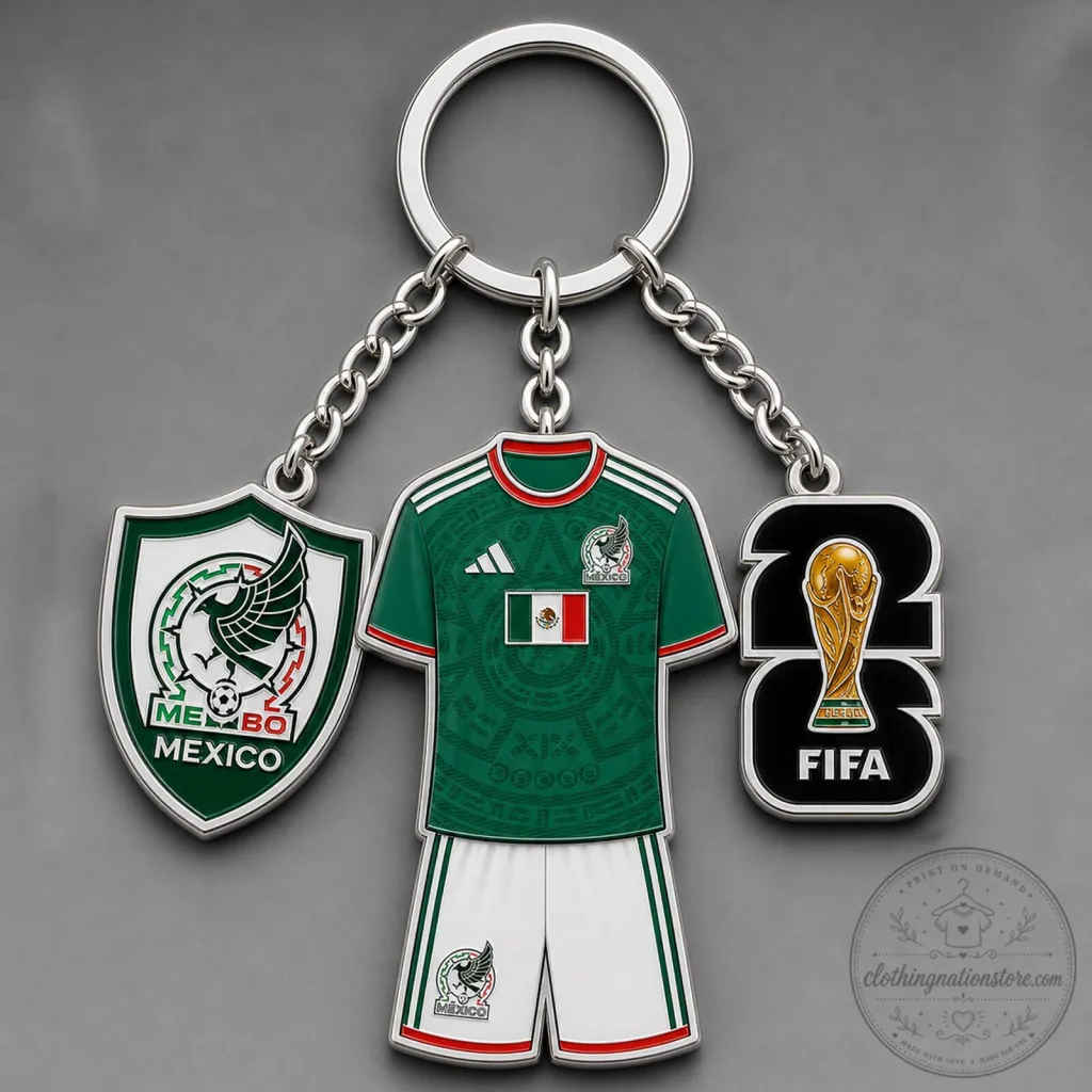 Mexico National Football Team World Cup 2026 FIFA Soccer Jersey Keychain Mexico National Football Team World Cup 2026 FIFA Soccer Jersey Keychain