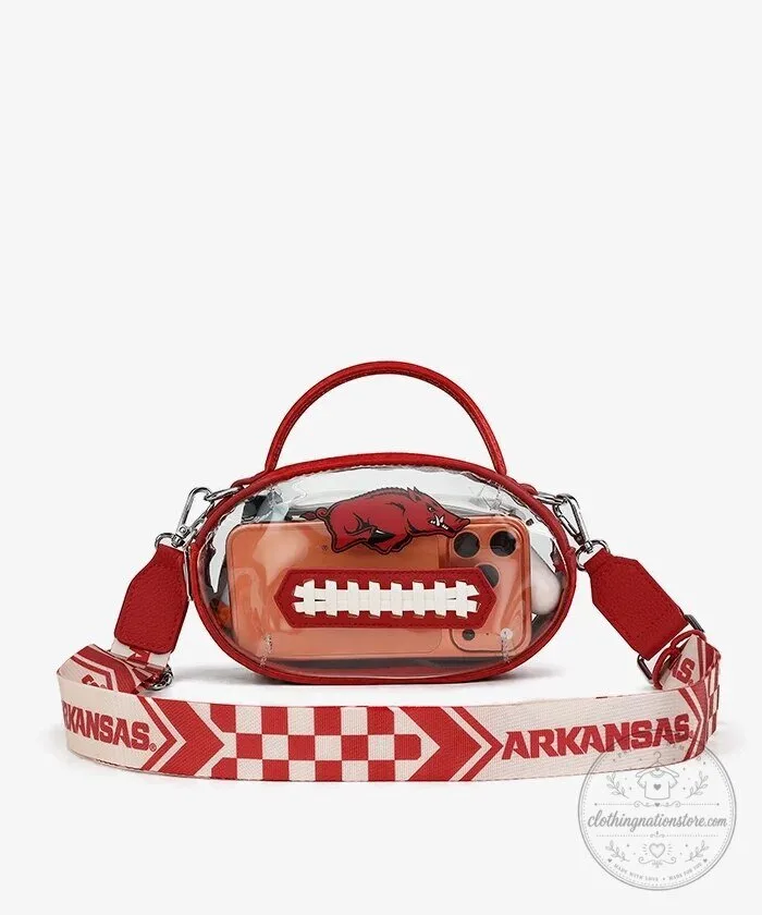 Arkansas Razorbacks Football Clear Stadium Crossbody Bag 16 Arkansas Razorbacks Football Clear Stadium Crossbody Bag