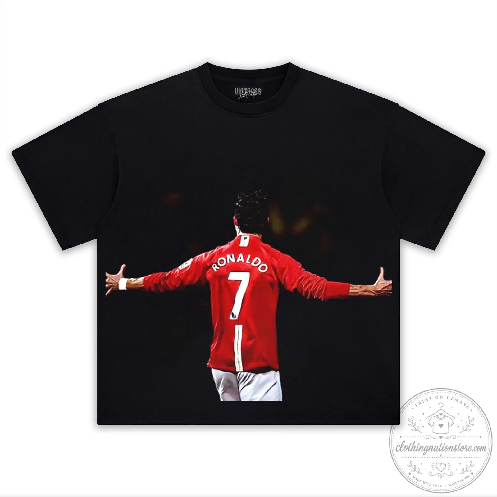 Cristiano Ronaldo Manchester United Number 7 Football Legend Graphic T-Shirt 7 Cristiano Ronaldo Manchester United Number 7 Football Legend Graphic T-Shirt