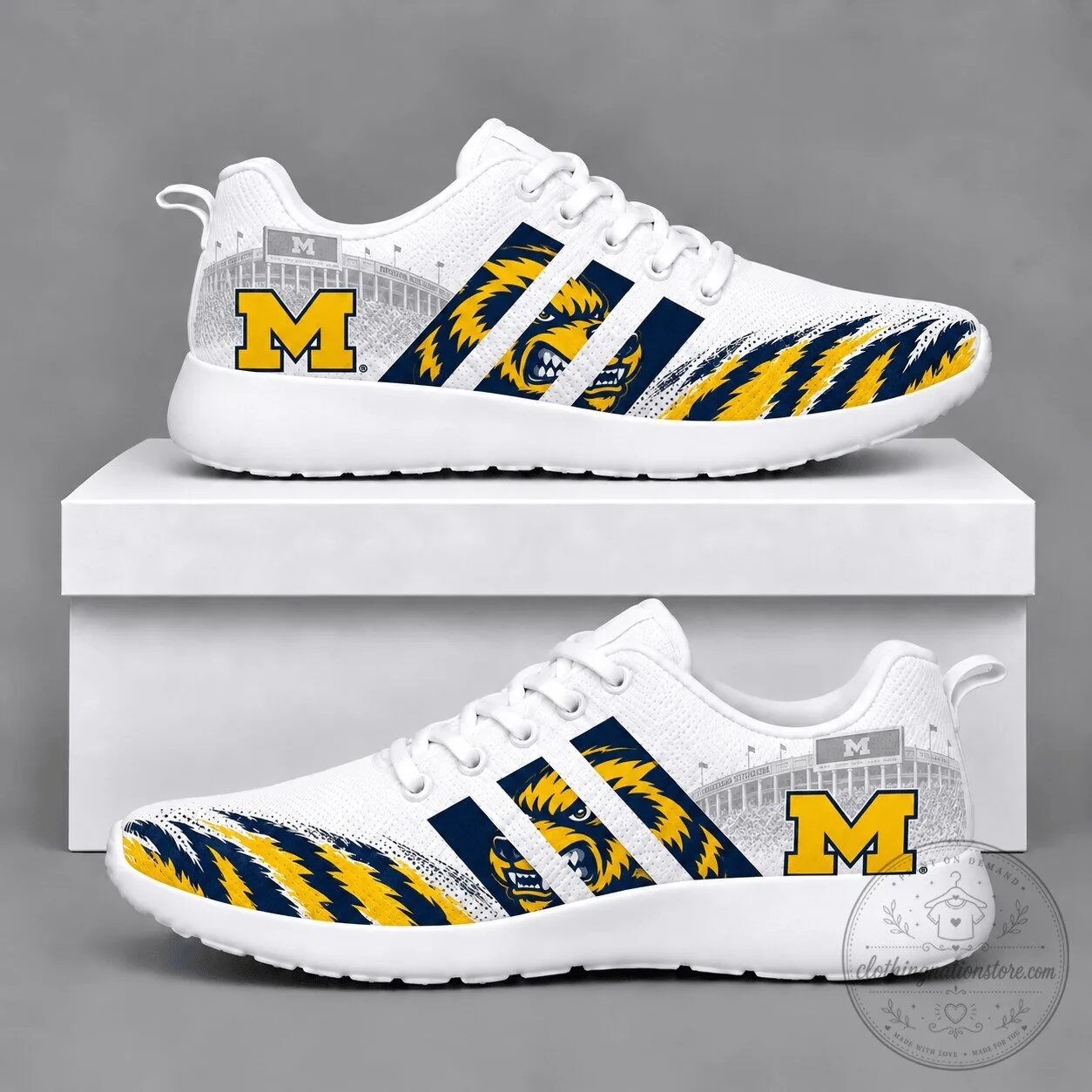 Michigan Wolverines Mascot Running Shoes 2 Michigan Wolverines Mascot Running Shoes