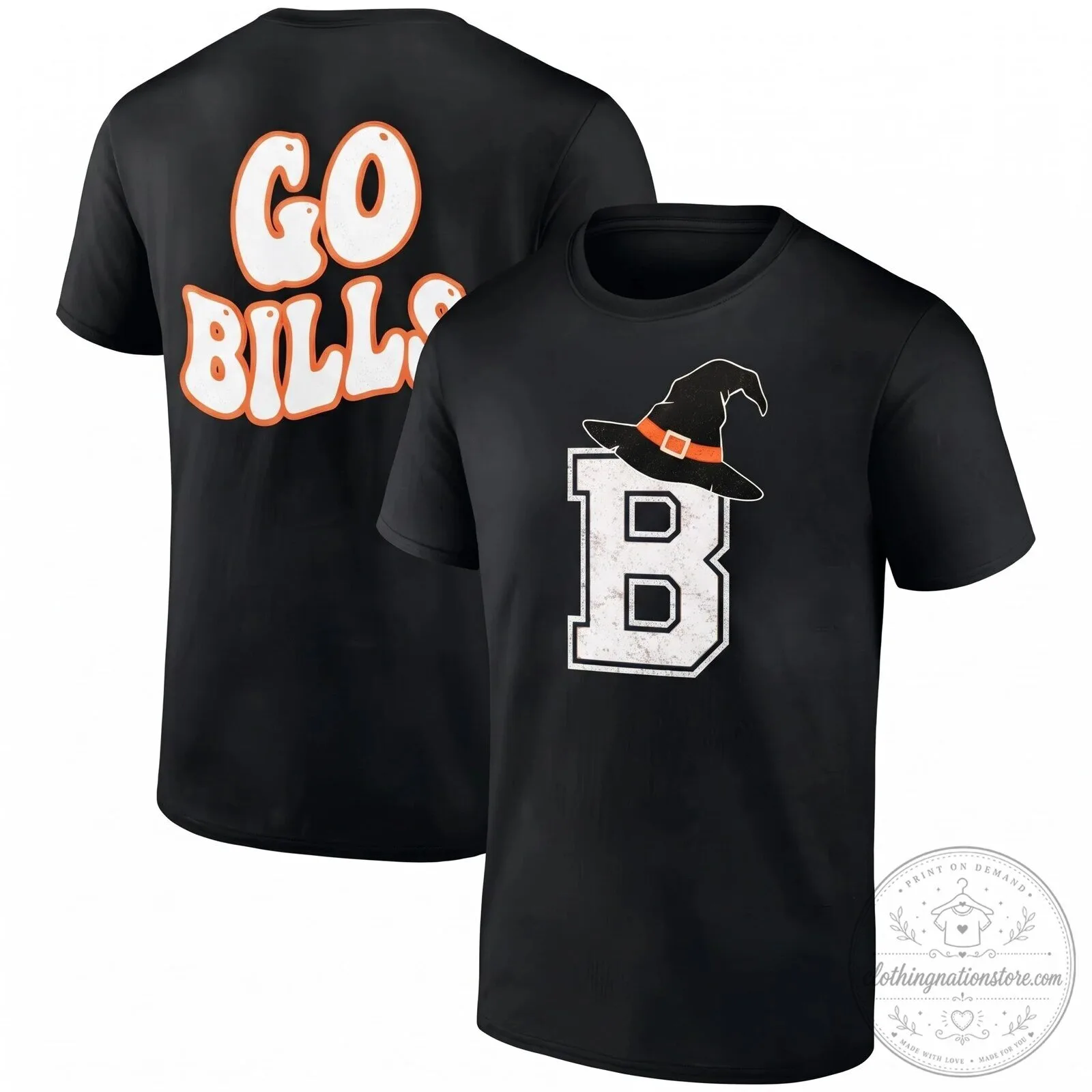 Buffalo Bills Halloween Witch Hat Logo T-Shirt