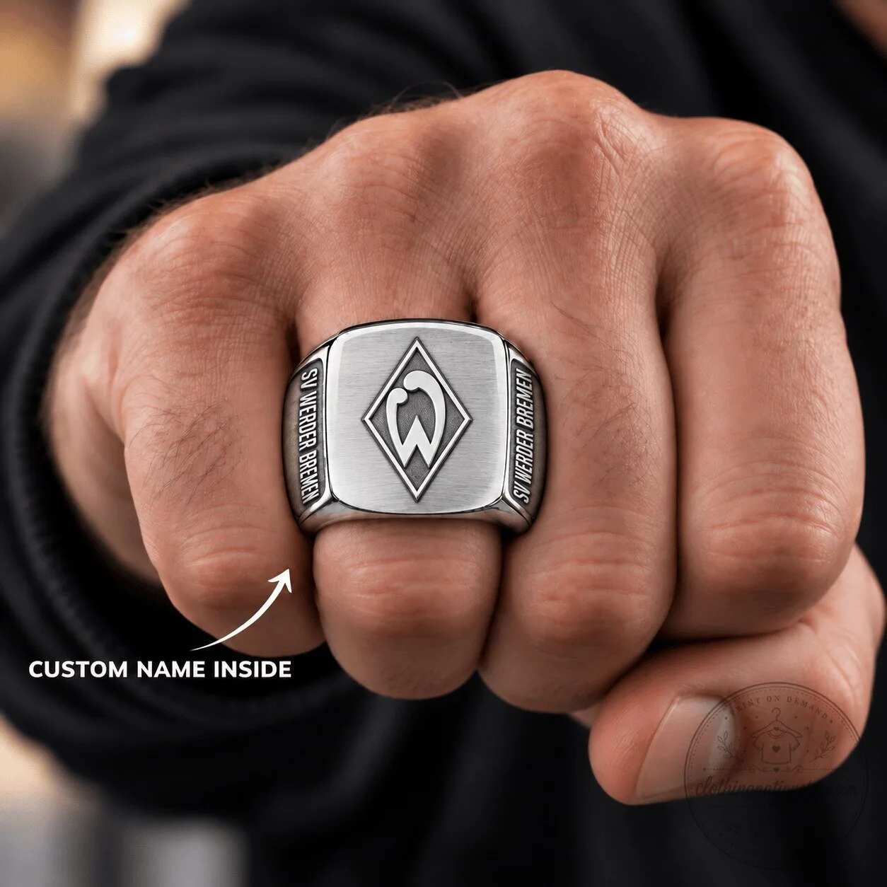SV Werder Bremen Bundesliga Football Club Custom Engraved Ring 1 SV Werder Bremen Bundesliga Football Club Custom Engraved Ring