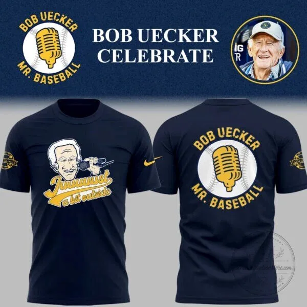 Bob Uecker Mr. Baseball Celebration T-Shirt for Milwaukee Brewers Fans
