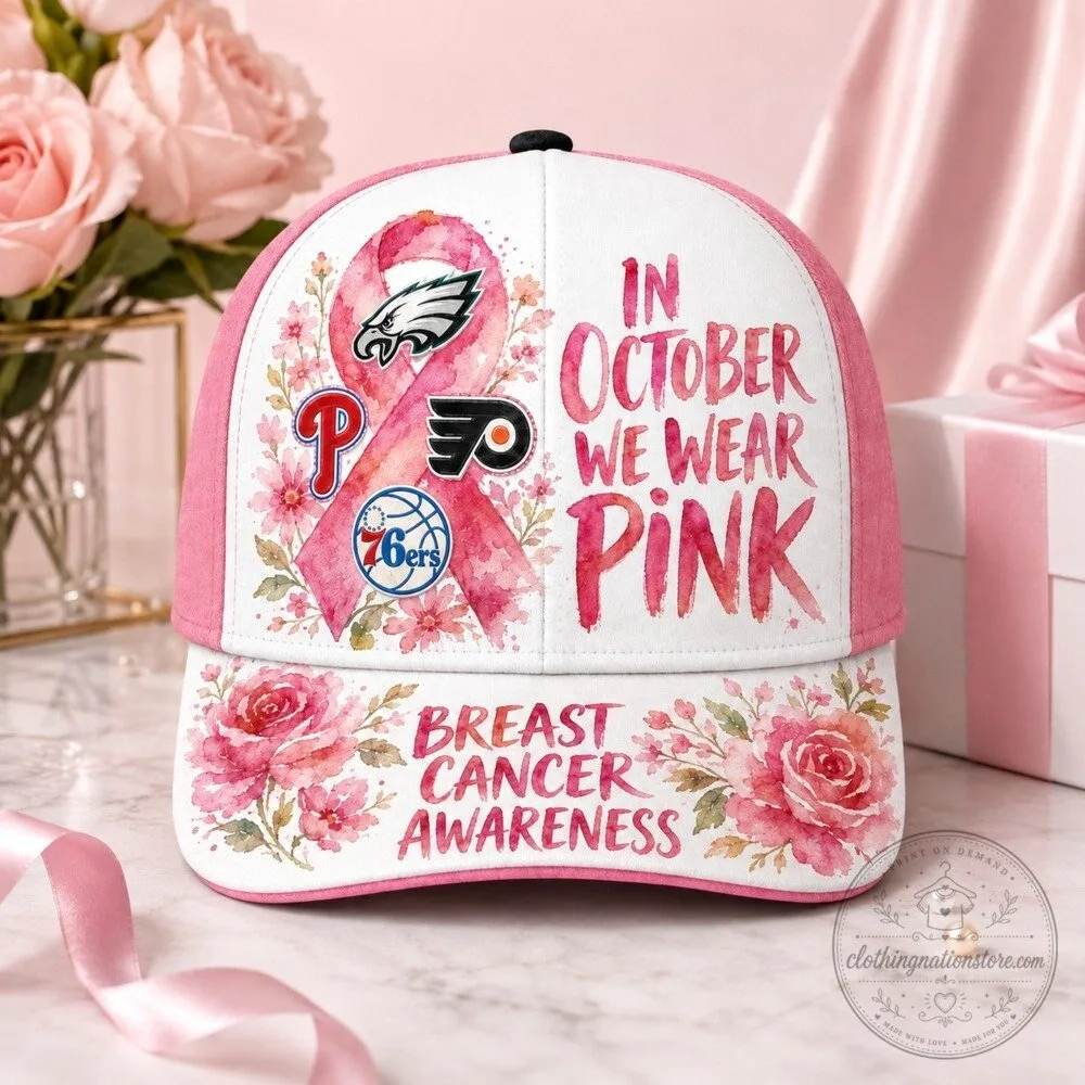 Philadelphia Sports Teams Pink Ribbon Breast Cancer Awareness Cap Hat 13 Philadelphia Sports Teams Pink Ribbon Breast Cancer Awareness Cap Hat