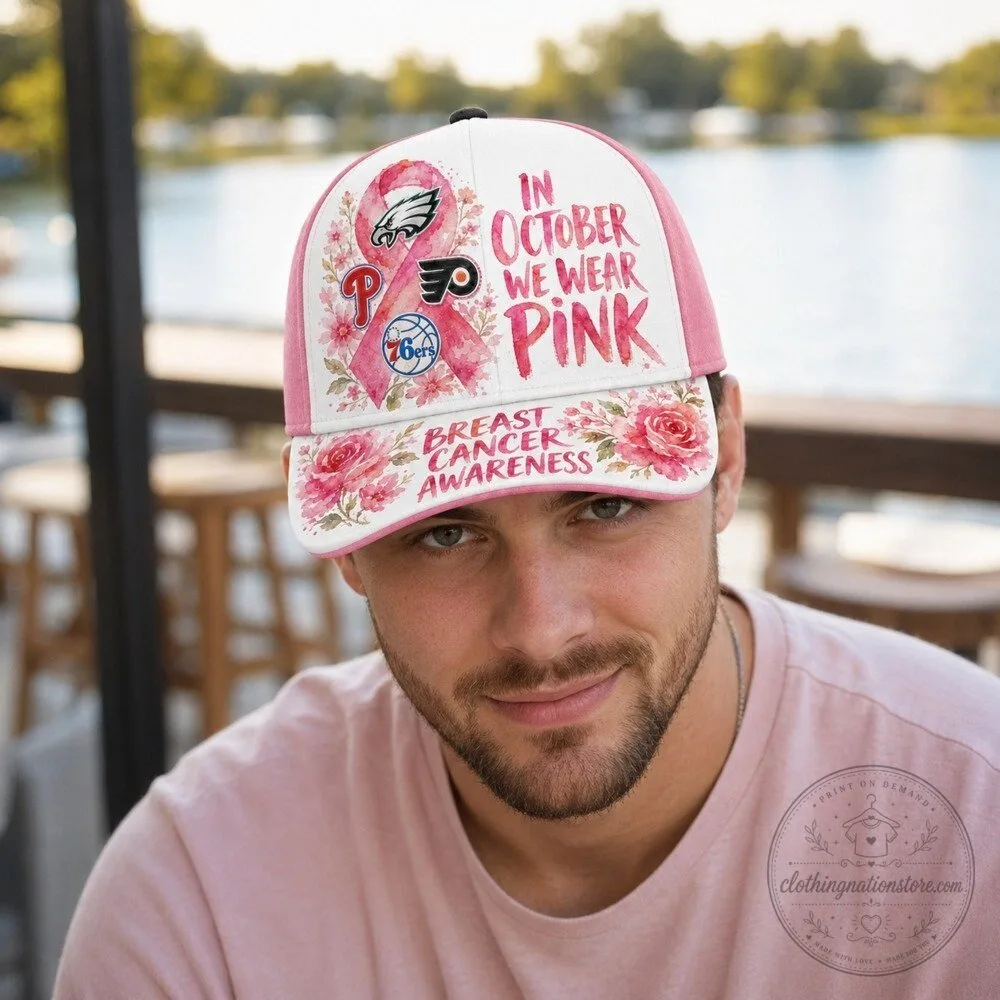 Philadelphia Sports Teams Pink Ribbon Breast Cancer Awareness Cap Hat 15 Philadelphia Sports Teams Pink Ribbon Breast Cancer Awareness Cap Hat