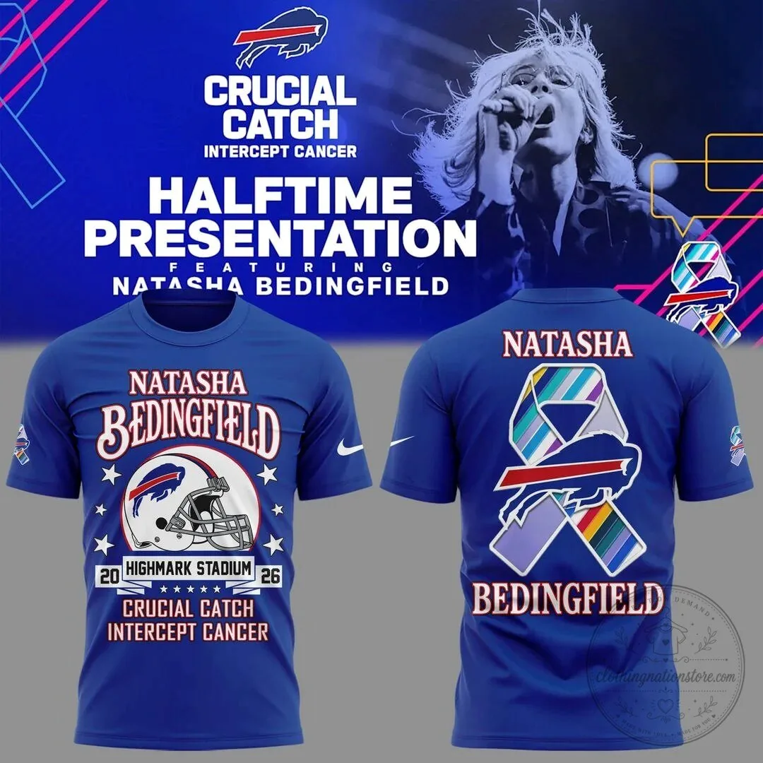 Buffalo Bills Crucial Catch Intercept Cancer Natasha Bedingfield Concert T-Shirt