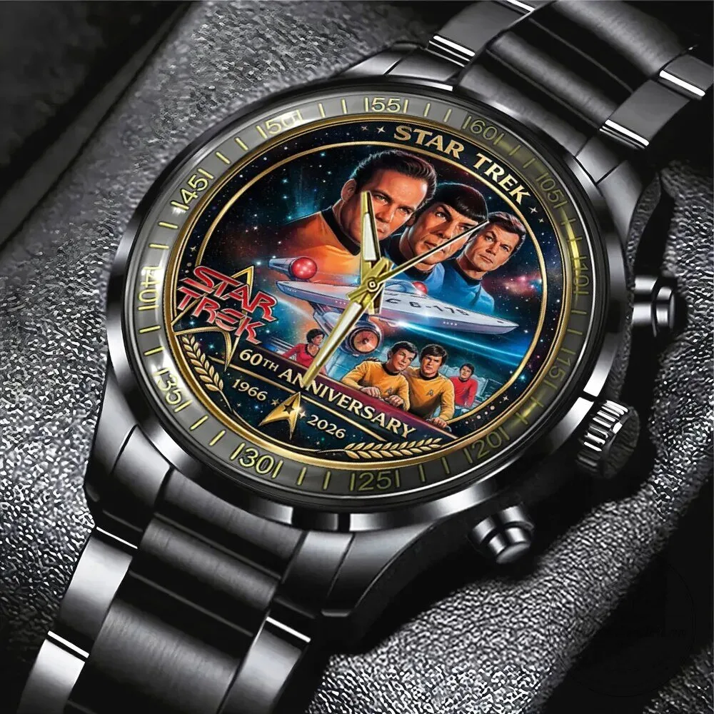 Black Stainless Steel Watch for Star Trek's 60th Anniversary