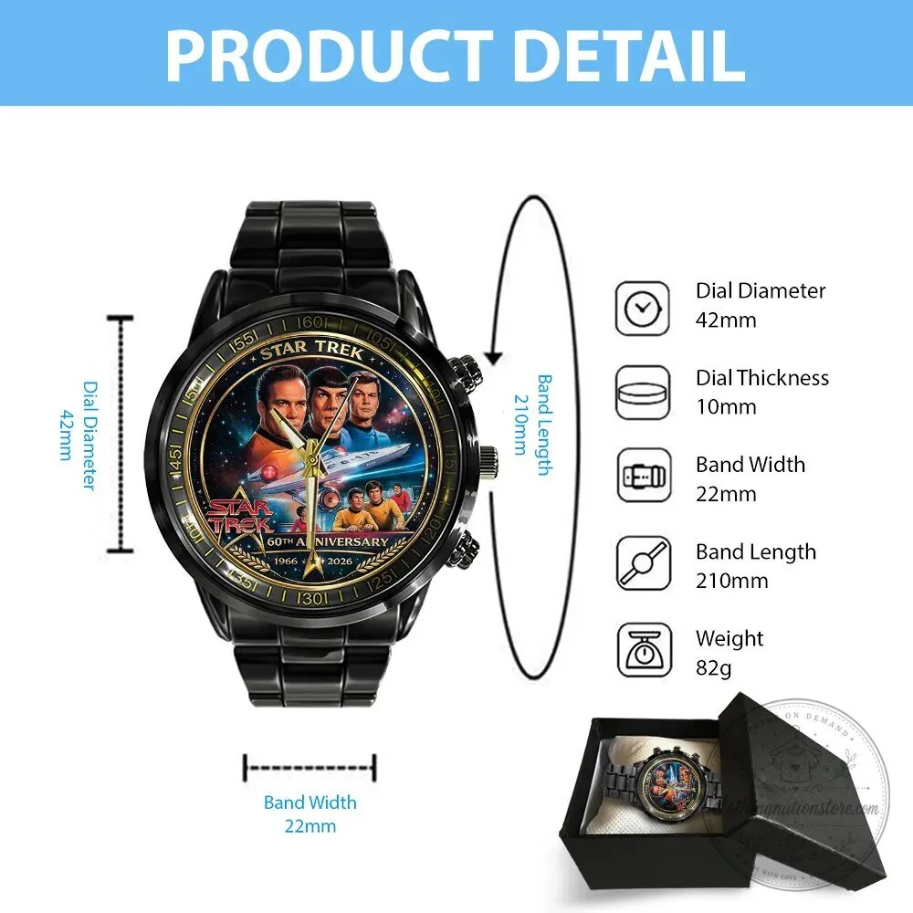Black Stainless Steel Watch for Star Trek's 60th Anniversary 11 Black Stainless Steel Watch for Star Trek